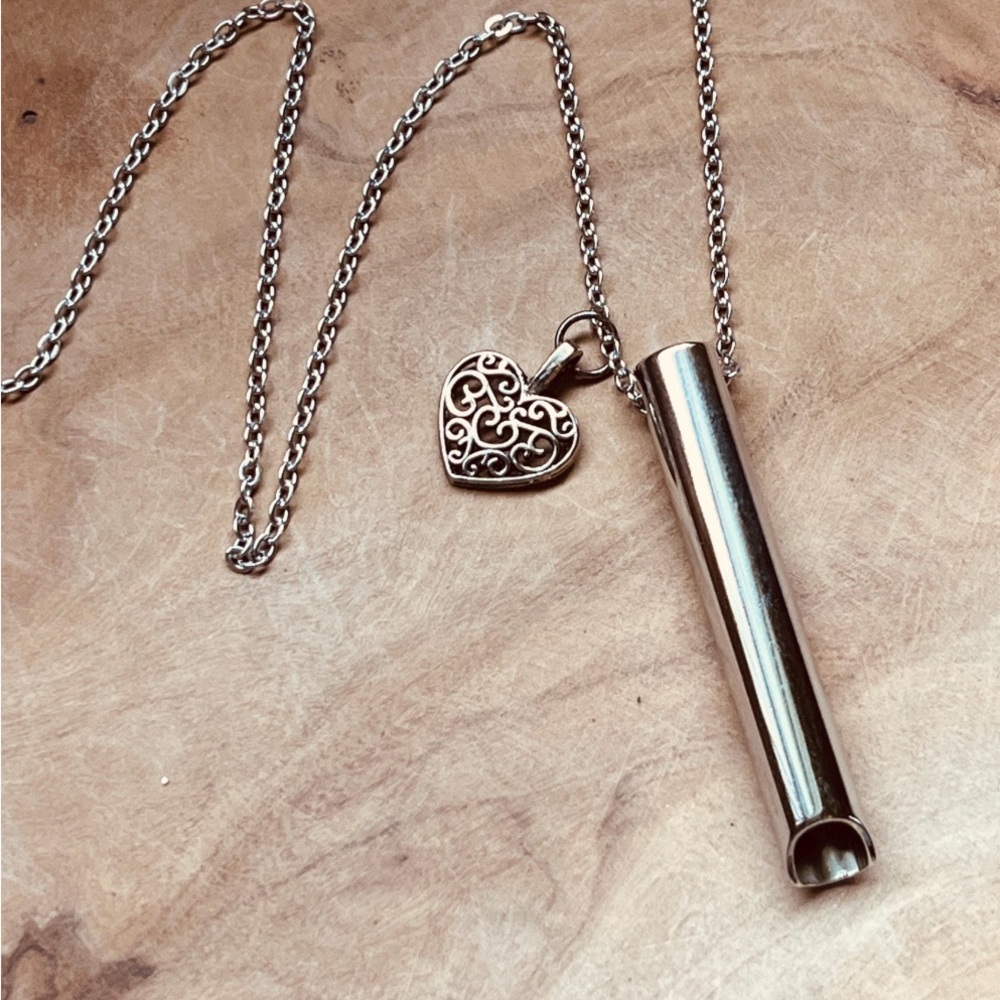 Breathing Necklace, Anxiety Relief Necklace, Calming Tube Pendant